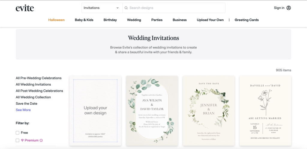 3. Evite - Top 5 des Invitations Virtuelles Mariage